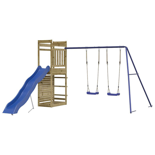 Spielturm aus imprägniertem Kiefernholz und massivem Douglasien- und Kiefernholz