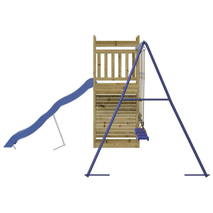 Spielturm aus imprägniertem Kiefernholz und massivem Douglasien- und Kiefernholz