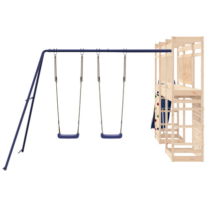 Spielturm aus imprägniertem Kiefernholz und massivem Douglasien- und Kiefernholz