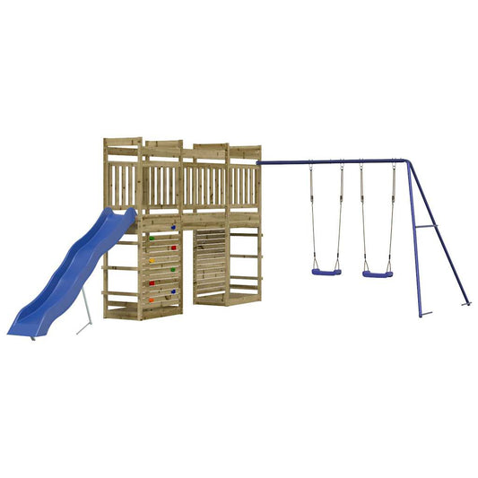 Spielturm aus imprägniertem Kiefernholz und massivem Douglasien- und Kiefernholz