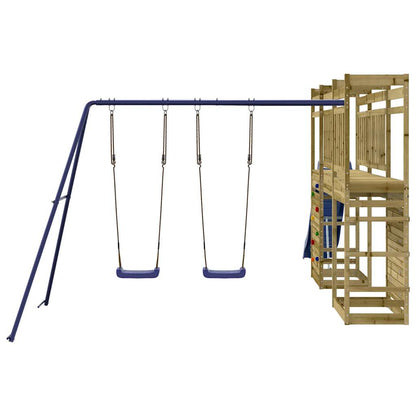 Spielturm aus imprägniertem Kiefernholz und massivem Douglasien- und Kiefernholz