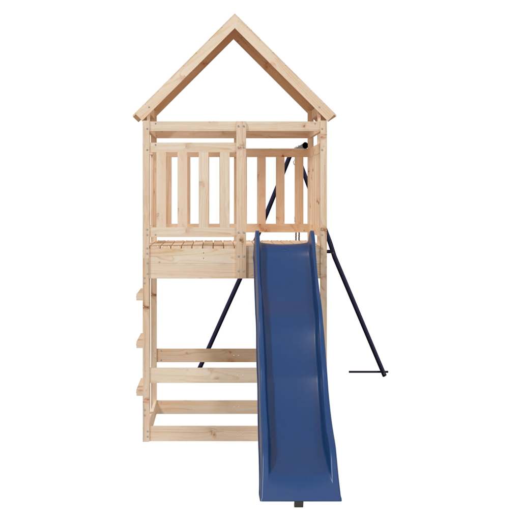 Spielturm aus imprägniertem Kiefernholz und massivem Douglasien- und Kiefernholz