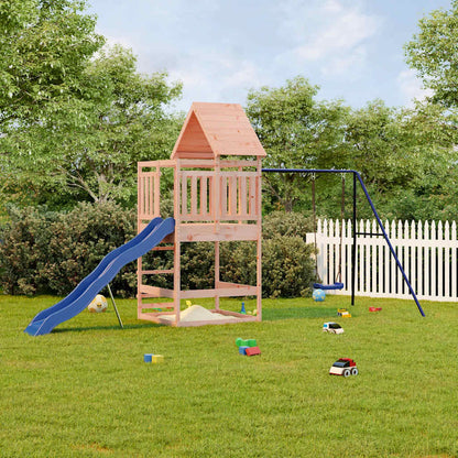 Spielturm aus imprägniertem Kiefernholz und massivem Douglasien- und Kiefernholz