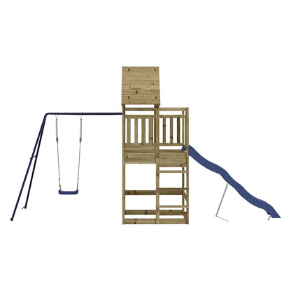 Spielturm aus imprägniertem Kiefernholz und massivem Douglasien- und Kiefernholz