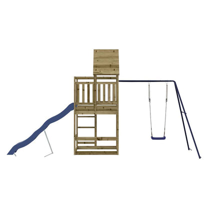Spielturm aus imprägniertem Kiefernholz und massivem Douglasien- und Kiefernholz