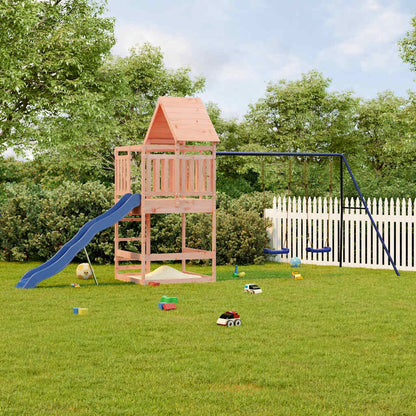 Spielturm aus imprägniertem Kiefernholz und massivem Douglasien- und Kiefernholz