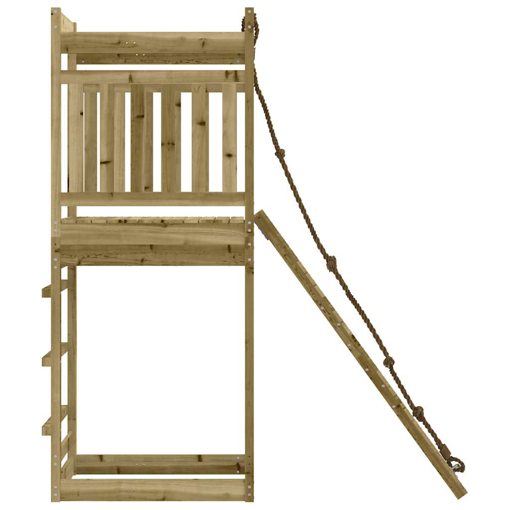 Spielturm aus imprägniertem Kiefernholz und massivem Douglasien- und Kiefernholz