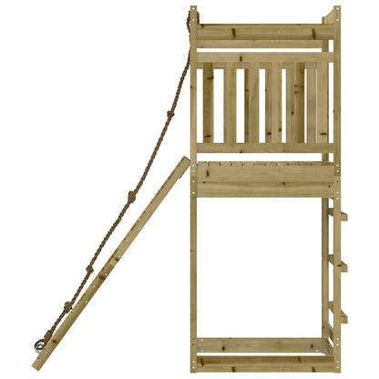 Spielturm aus imprägniertem Kiefernholz und massivem Douglasien- und Kiefernholz