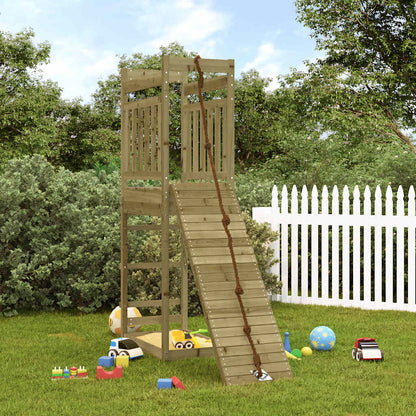 Spielturm aus imprägniertem Kiefernholz und massivem Douglasien- und Kiefernholz