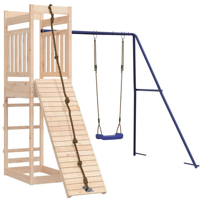 Spielturm aus imprägniertem Kiefernholz und massivem Douglasien- und Kiefernholz