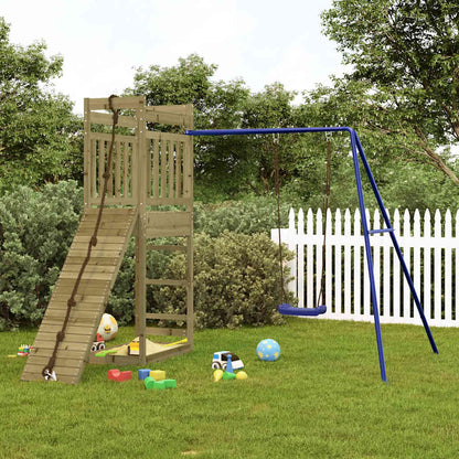 Spielturm aus imprägniertem Kiefernholz und massivem Douglasien- und Kiefernholz