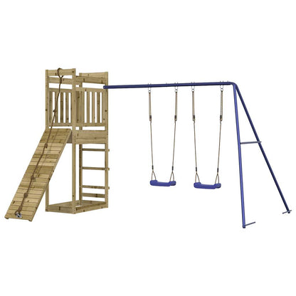 Spielturm aus imprägniertem Kiefernholz und massivem Douglasien- und Kiefernholz