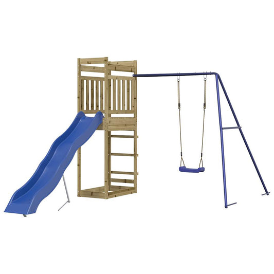 Spielturm aus imprägniertem Kiefernholz und massivem Douglasien- und Kiefernholz
