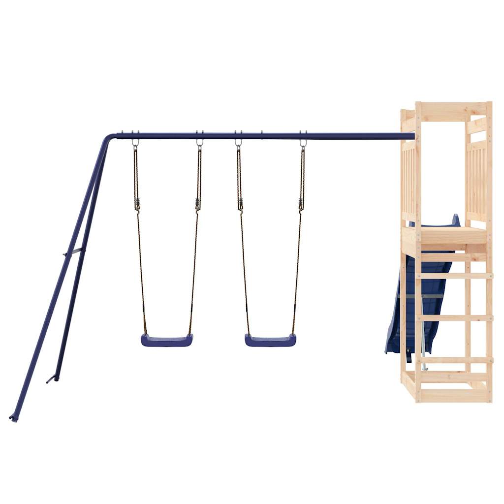 Spielturm aus imprägniertem Kiefernholz und massivem Douglasien- und Kiefernholz