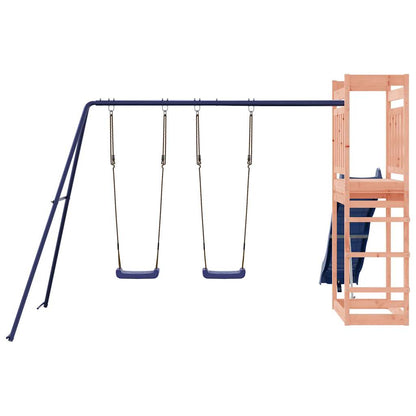 Spielturm aus imprägniertem Kiefernholz und massivem Douglasien- und Kiefernholz