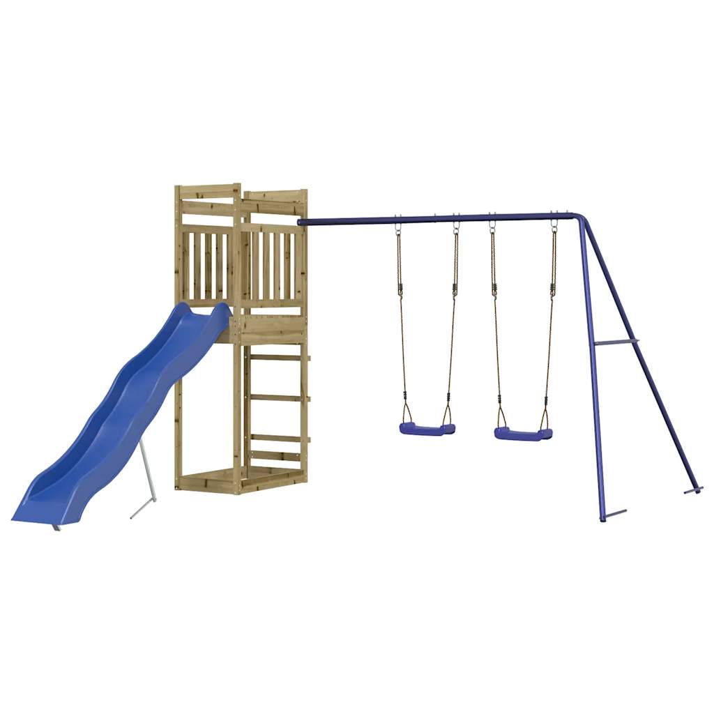 Spielturm aus imprägniertem Kiefernholz und massivem Douglasien- und Kiefernholz