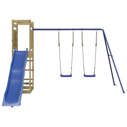 Spielturm aus imprägniertem Kiefernholz und massivem Douglasien- und Kiefernholz