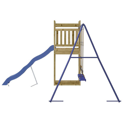 Spielturm aus imprägniertem Kiefernholz und massivem Douglasien- und Kiefernholz