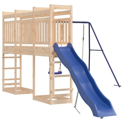Spielturm aus imprägniertem Kiefernholz und massivem Douglasien- und Kiefernholz