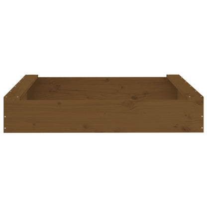 Sandkasten mit Sitzen Quadratisch Massivholz