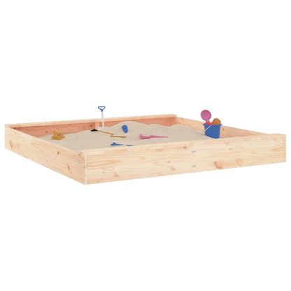 Sandkasten mit Sitzen Quadratisch Massivholz