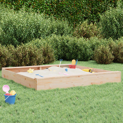 Sandkasten mit Sitzen Quadratisch Massivholz