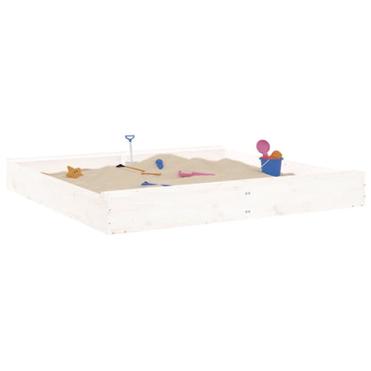 Sandkasten mit Sitzen Quadratisch Massivholz