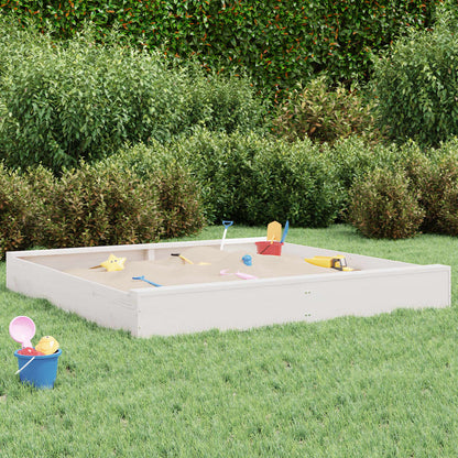 Sandkasten mit Sitzen Quadratisch Massivholz