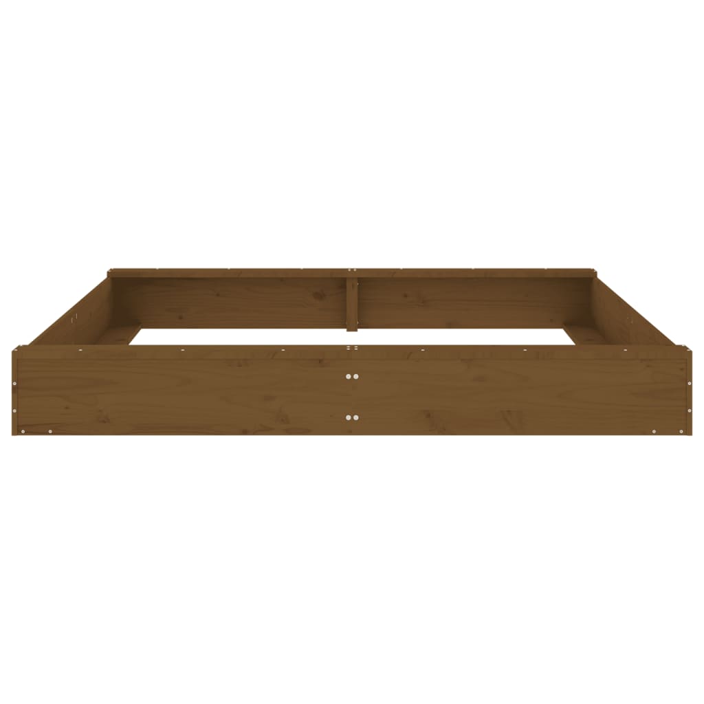 Sandkasten mit Sitzen Quadratisch Massivholz