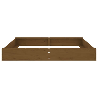 Sandkasten mit Sitzen Quadratisch Massivholz