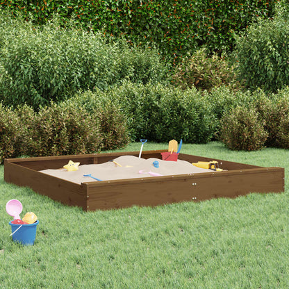 Sandkasten mit Sitzen Quadratisch Massivholz