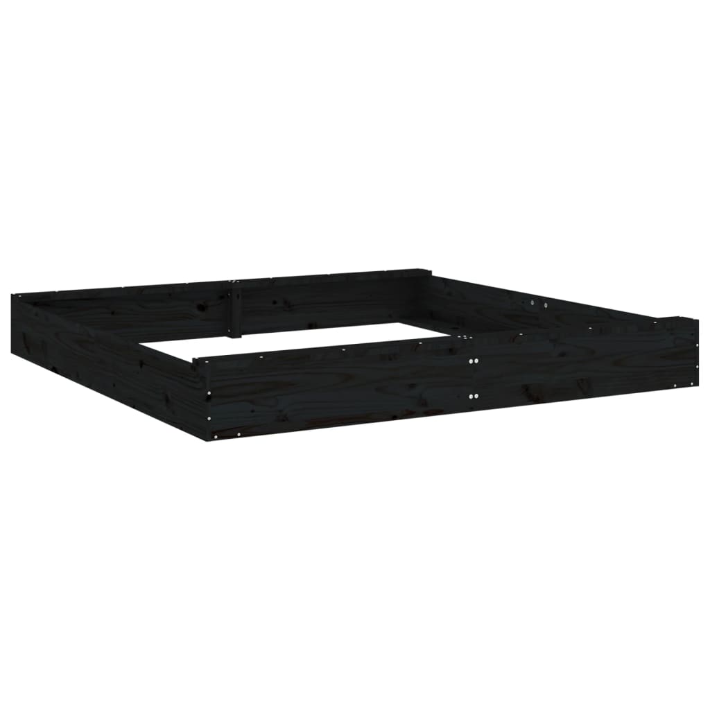 Sandkasten mit Sitzen Quadratisch Massivholz