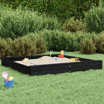 Sandkasten mit Sitzen Quadratisch Massivholz