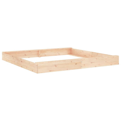 Sandkasten mit Sitzen Quadratisch Massivholz
