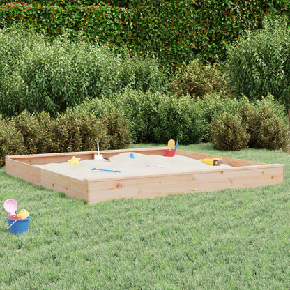 Sandkasten mit Sitzen Quadratisch Massivholz