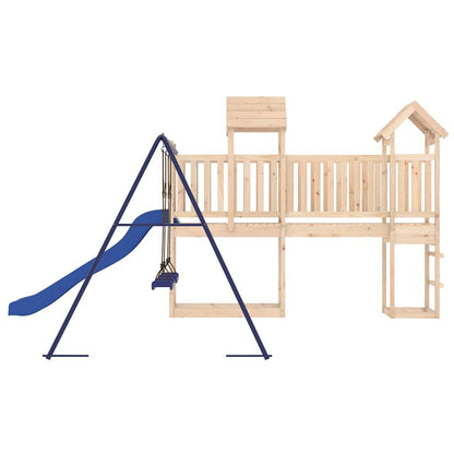 Spielturm aus imprägniertem Kiefernholz und massivem Douglasien- und Kiefernholz