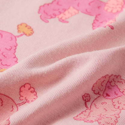 Kinderpyjama mit Kurzen Ärmeln in Hellorange und Hellrosa