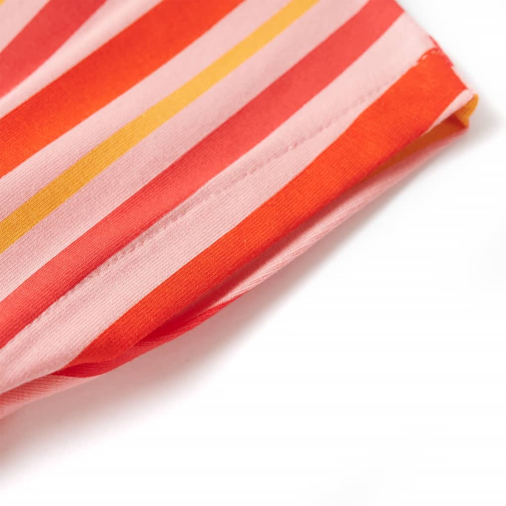 Kinderkleid mit Kordelzug Rosa und Rot