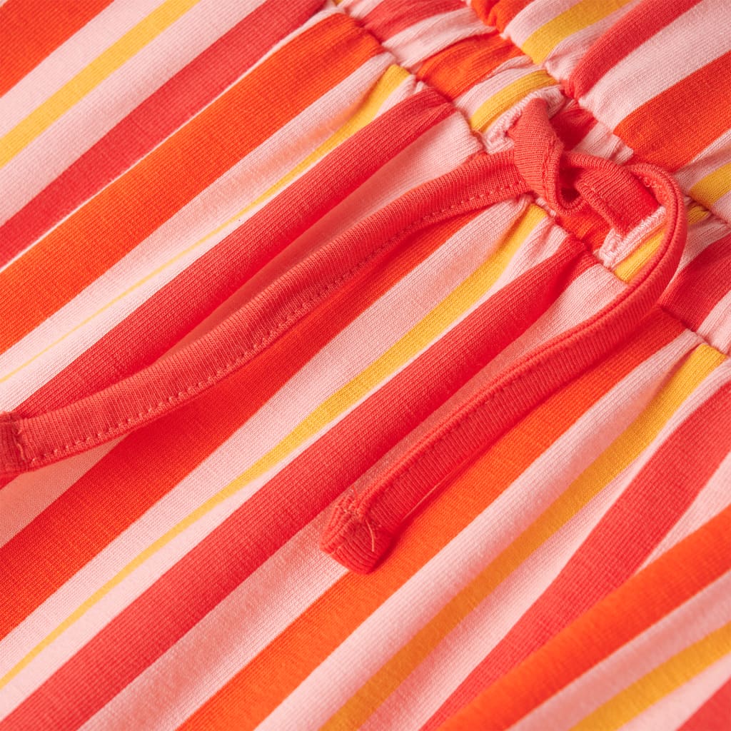 Kinderkleid mit Kordelzug Rosa und Rot