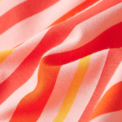 Kinderkleid mit Kordelzug Rosa und Rot
