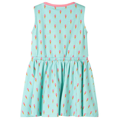 Kinderkleid mit Kordelzug Helles Minzgrün