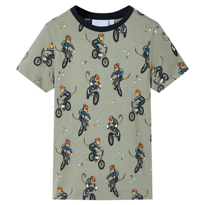 Kinderpyjama mit Kurzen Ärmeln Hellkhaki