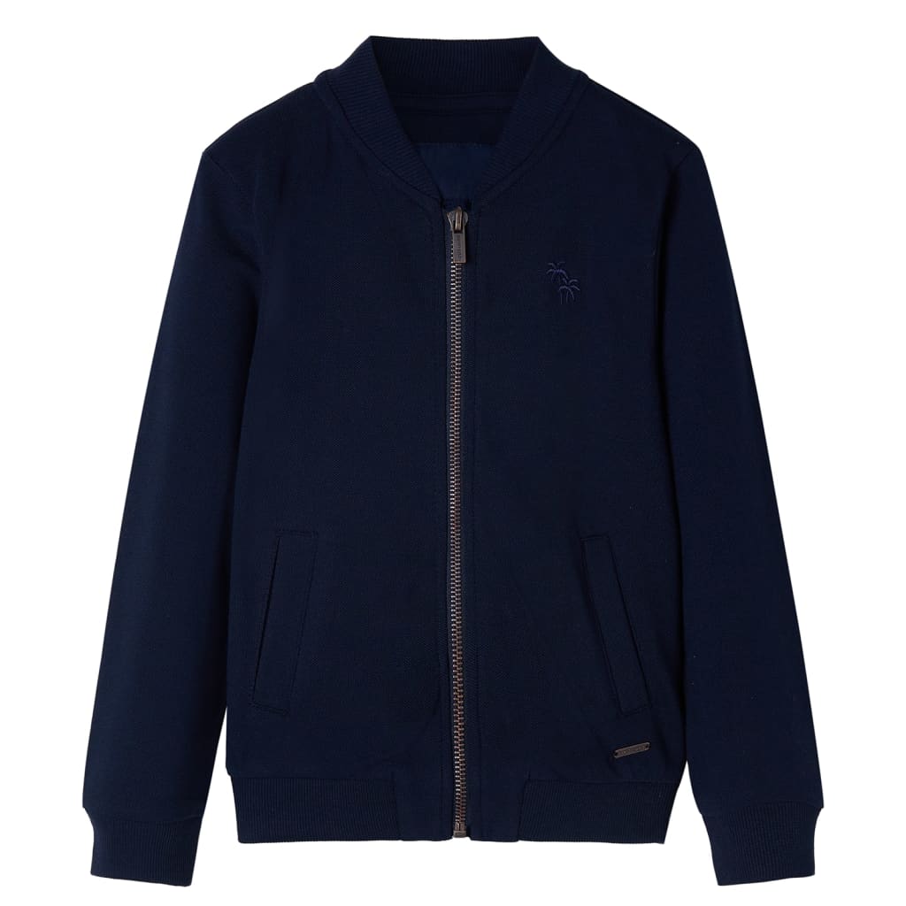 Kinder-Sweatshirt mit Reißverschluss Marineblau