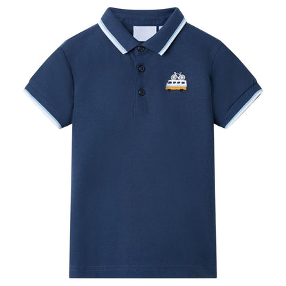 Kinder-Poloshirt Dunkelblau