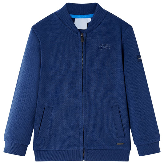 Kinder-Sweatshirt mit Reißverschluss Marineblau