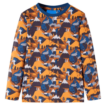 Kinderpyjama mit Langen Ärmeln Cognac