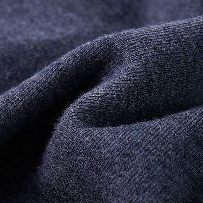 Kinder-Kapuzenpullover mit Reißverschluss Dunkelblau Melange