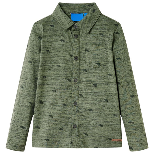 Kinderhemd Khaki Melange