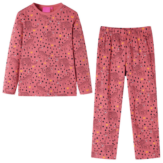 Kinderpyjama mit Langen Ärmeln Altrosa