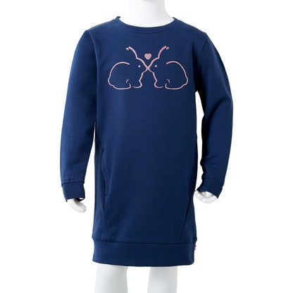 Kinder-Pulloverkleid Marineblau